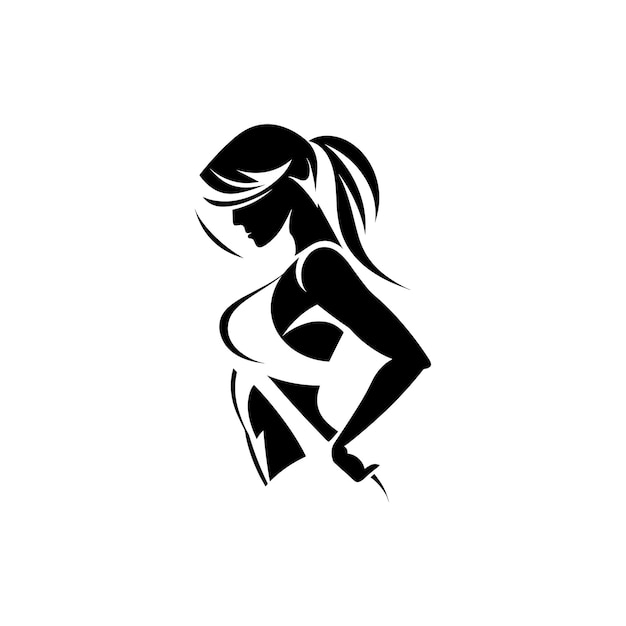 Logotipo audaz y elegante para un gimnasio femenino