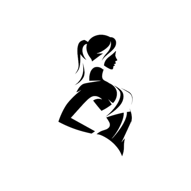 Logotipo audaz y elegante para un gimnasio femenino