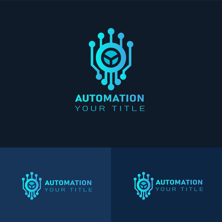 Vector el logotipo de la automatización moderna