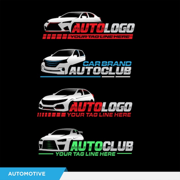 Logotipo automotriz con auto