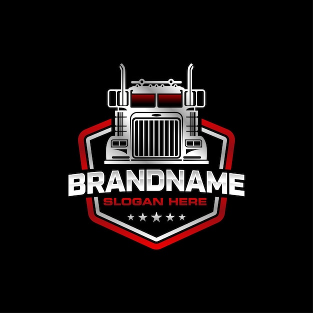 Logotipo automotriz de ilustración vectorial de camiones