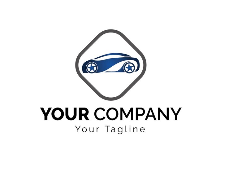 Vector logotipo del automóvillogotipo de servicio de automóvil degradado