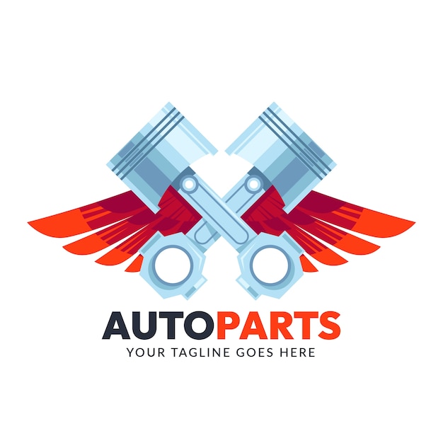 Logotipo de autopartes planas de transporte