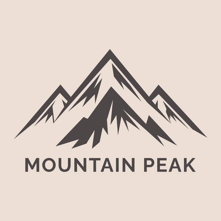 El logotipo de la aventura de la montaña La insignia de la aventura El logotipo del campamento con la montaña