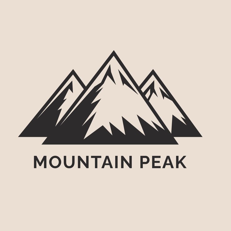 El logotipo de la aventura de la montaña La insignia de la aventura El logotipo del campamento con la montaña
