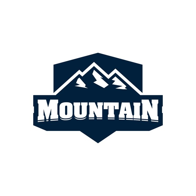 Vector logotipo de aventura de montaña