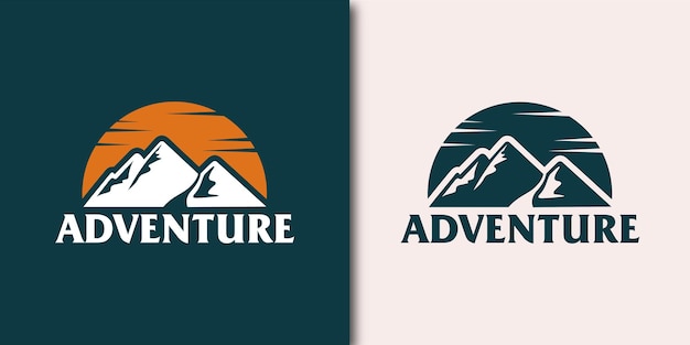Logotipo de aventura de recreación al aire libre vintage