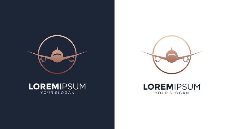 logotipo de avión vectorial moderno