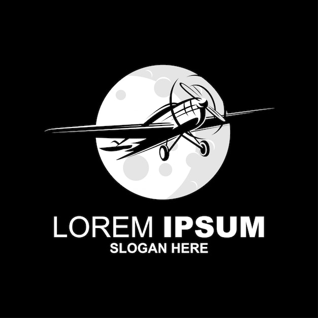 Logotipo de avión vintage