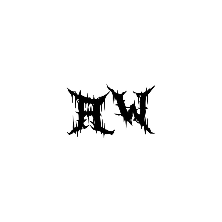 Vector el logotipo de aw es un símbolo monocromático, caracteres alfabéticos y un logotipo sencillo.