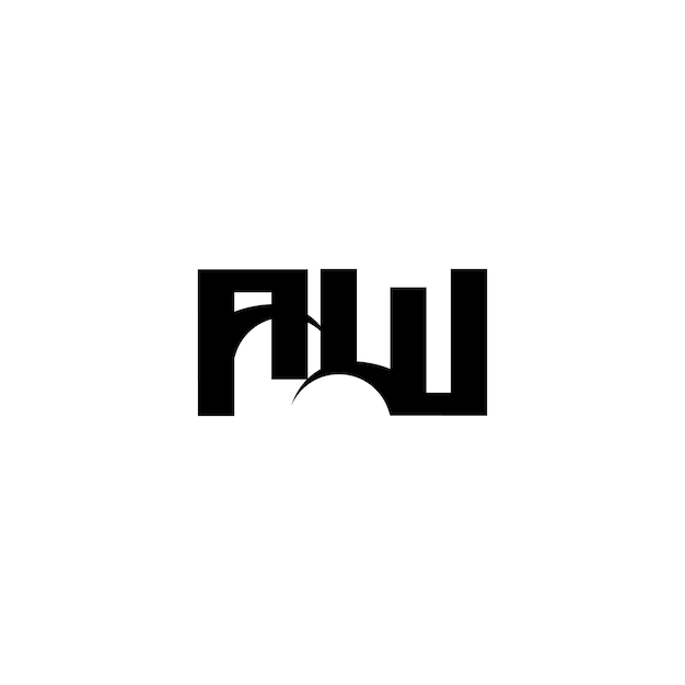 El logotipo de AW es un símbolo monocromático, caracteres alfabéticos y un logotipo sencillo.