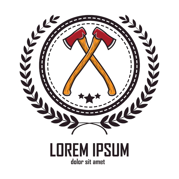 Logotipo de Axe con corona de laurel