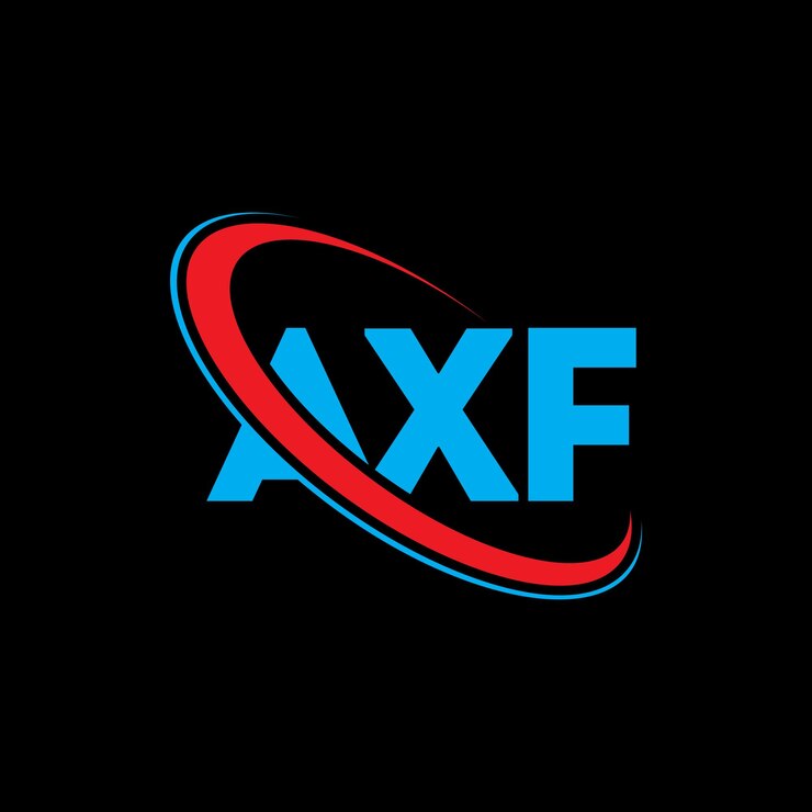 Vector logotipo de axf axf letra axf diseño de logotipo de letra iniciales axf logotipo vinculado con círculo y mayúscula logotipo de monograma axf tipografía para negocios de tecnología y marca inmobiliaria