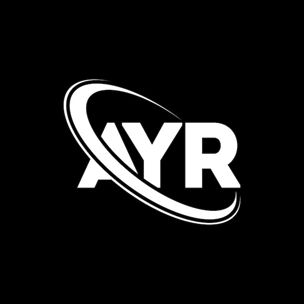 Logotipo AYR AYR letra AYR diseño de logotipo de letra Iniciales AYR logotipo vinculado con círculo y mayúscula logotipo monograma AYR tipografía para negocios de tecnología y marca inmobiliaria