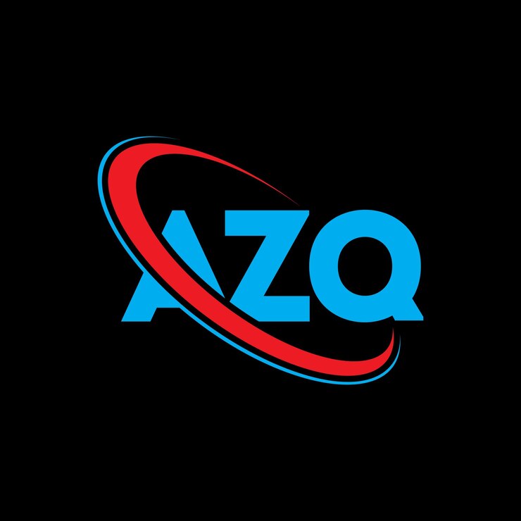 Vector logotipo azq letra azq letra diseño de logotipo iniciales logotipo azq vinculado con círculo y mayúscula monograma logo azq tipografía para negocios de tecnología y marca inmobiliaria
