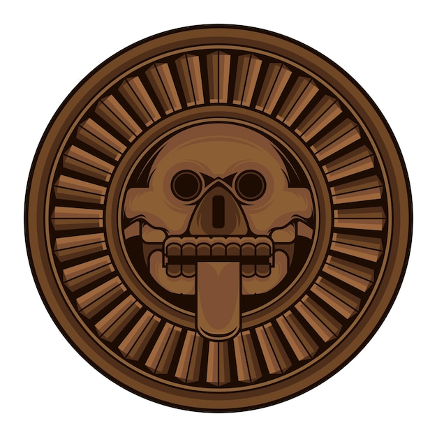 logotipo azteca mictlantecuhtli