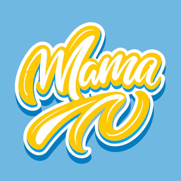 un logotipo azul y amarillo para moma