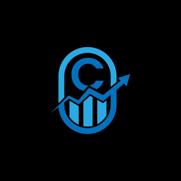 Vector un logotipo azul con un avión en él