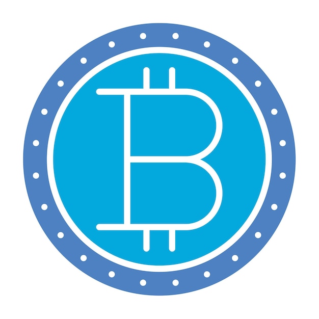 un logotipo azul y blanco con un círculo azul con una b en él