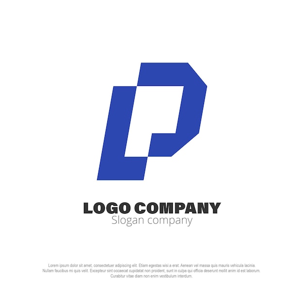 un logotipo azul y blanco para una compañía llamada la compañía compañía compañía