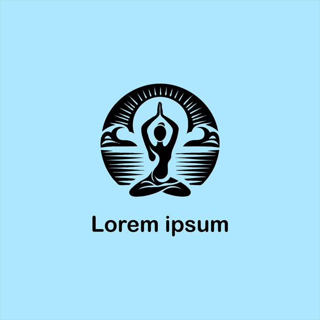 un logotipo azul y blanco con una imagen de una persona en un círculo