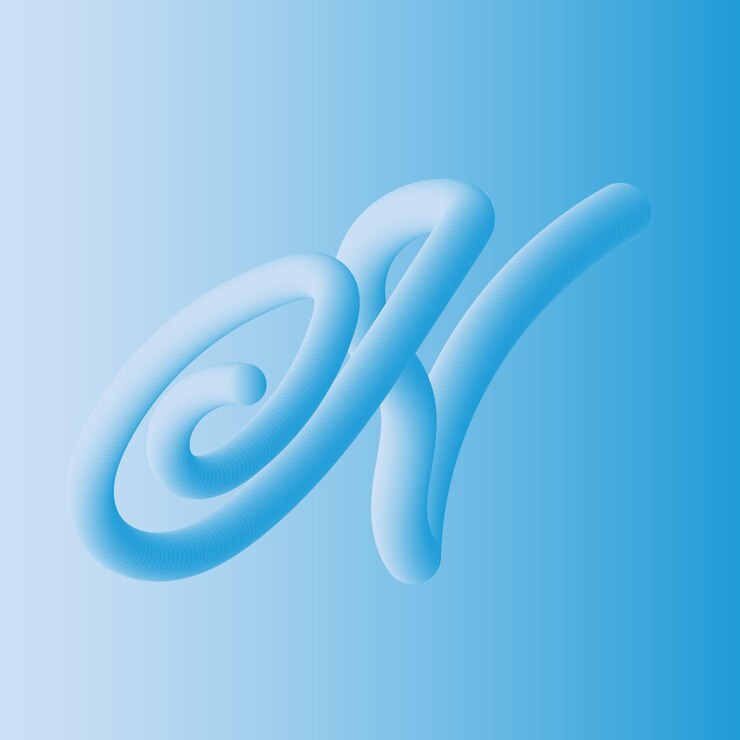 Vector un logotipo azul y blanco con una letra en él