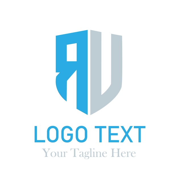 Un logotipo azul y blanco para un logotipo para un logotip