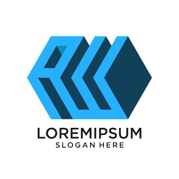 un logotipo azul y blanco que dice url en él
