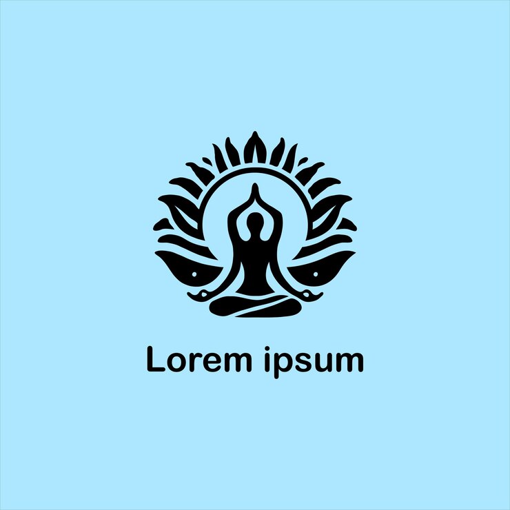 un logotipo azul y blanco con un símbolo para el infinito