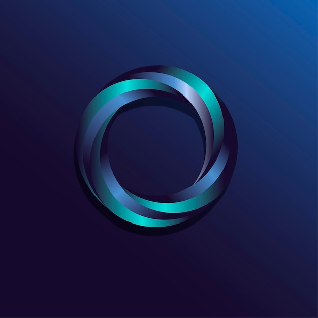logotipo azul metalizado