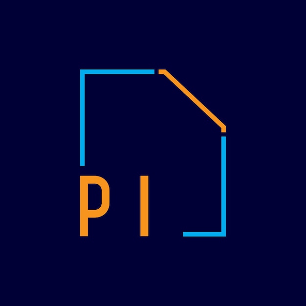 un logotipo azul y naranja con una casa en él