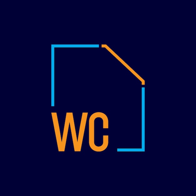 un logotipo azul y naranja con el logotipo de wm