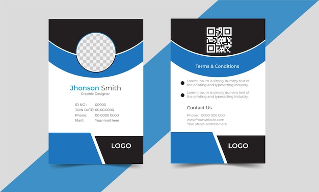 un logotipo azul y negro para el nombre de la empresa