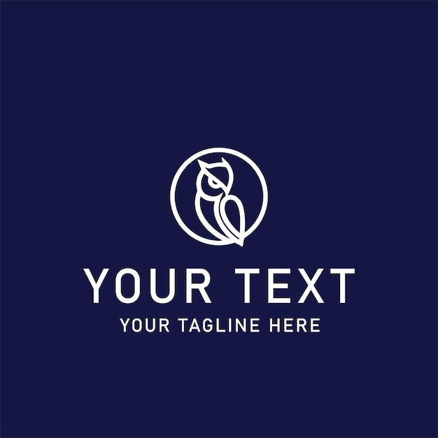 un logotipo azul con un pájaro en él