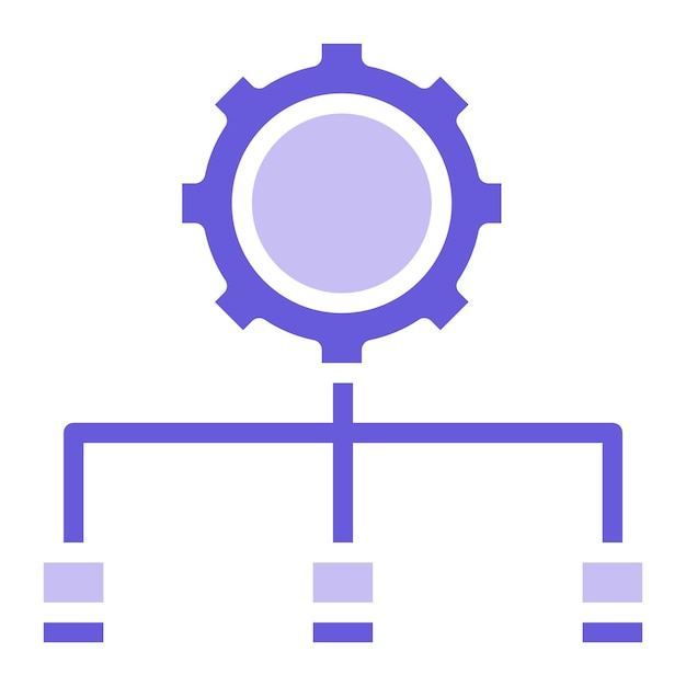 un logotipo azul y púrpura con un logotipo blue and purple que dice engranaje