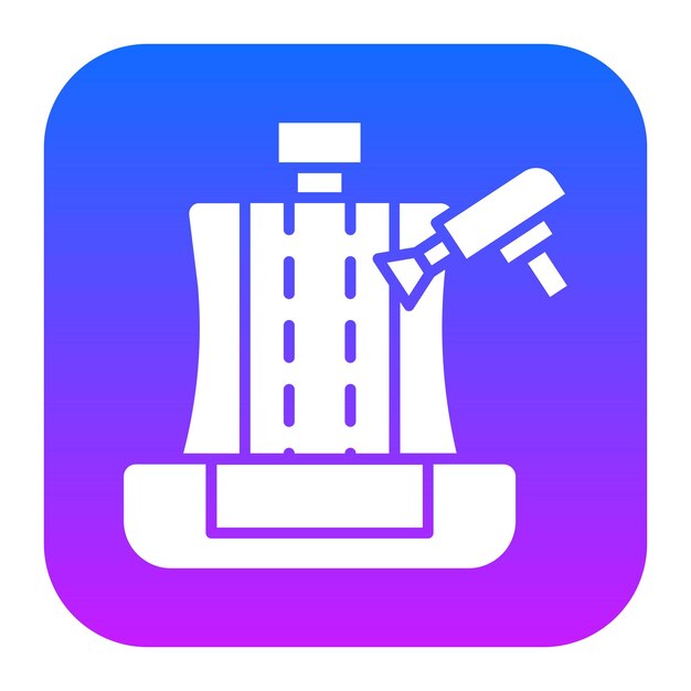 un logotipo azul y púrpura con un telescopio y un telescopio