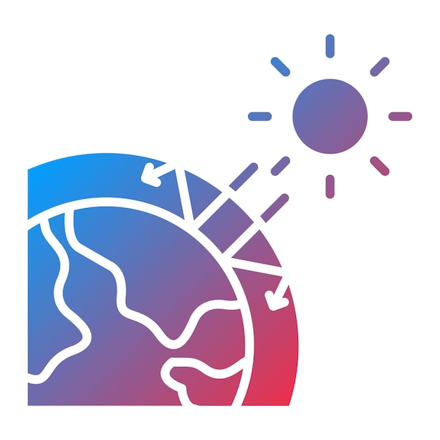 un logotipo azul y rojo con un sol y un sol en el medio