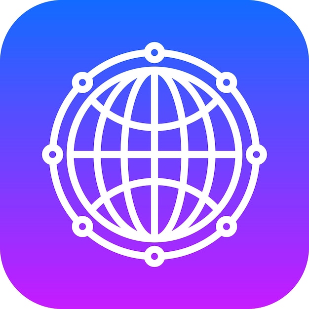 un logotipo azul y rosa con un círculo con círculos a su alrededor