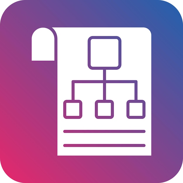 un logotipo azul y rosa con un diagrama de un sistema con un diagrafo debajo de él