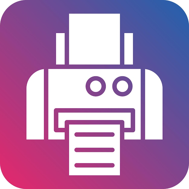 Un logotipo azul y rosa y rosa con un robot en él