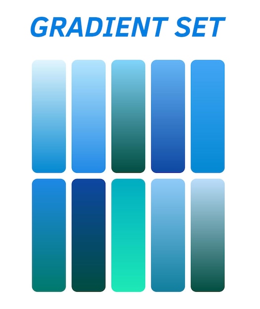 un logotipo azul y verde para un conjunto de cuadrados