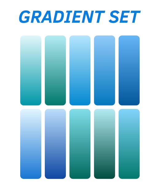 un logotipo azul y verde para un conjunto de cuadrados