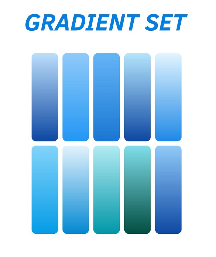 Vector un logotipo azul y verde para un conjunto de cuadrados