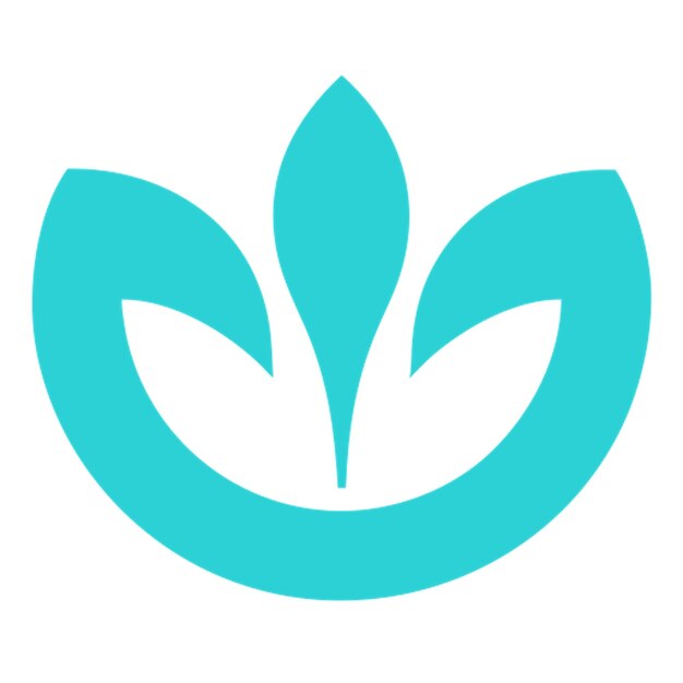 un logotipo azul y verde con un fondo blanco que dice un en él