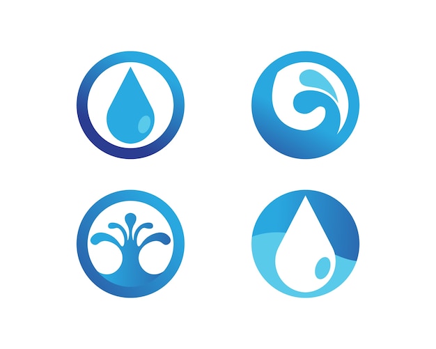 Vector logotipo azul waterdrop
