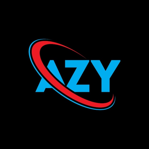 Logotipo AZY letra AZY letra diseño logotipo iniciales logotipo AZY vinculado con círculo y mayúscula monograma logotipo AzY tipografía para negocios tecnológicos y marca inmobiliaria