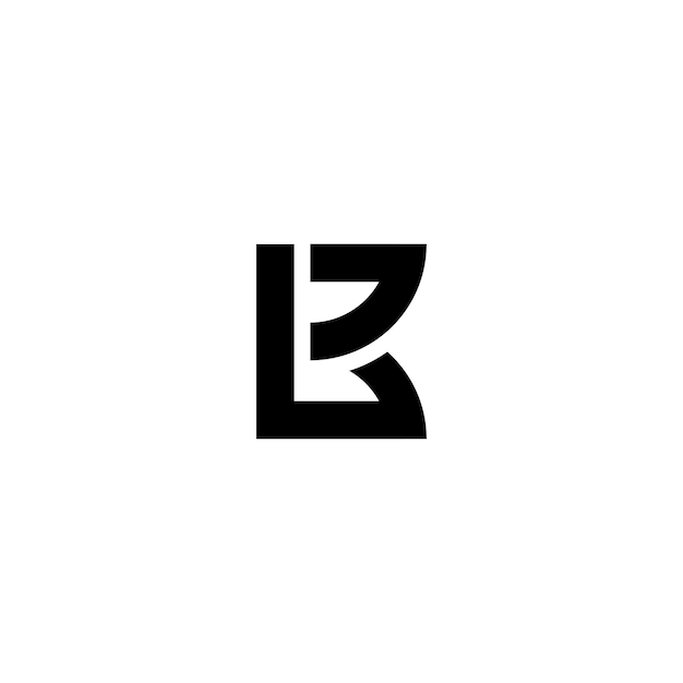 El logotipo B es una letra simple, elegante y abstracta.