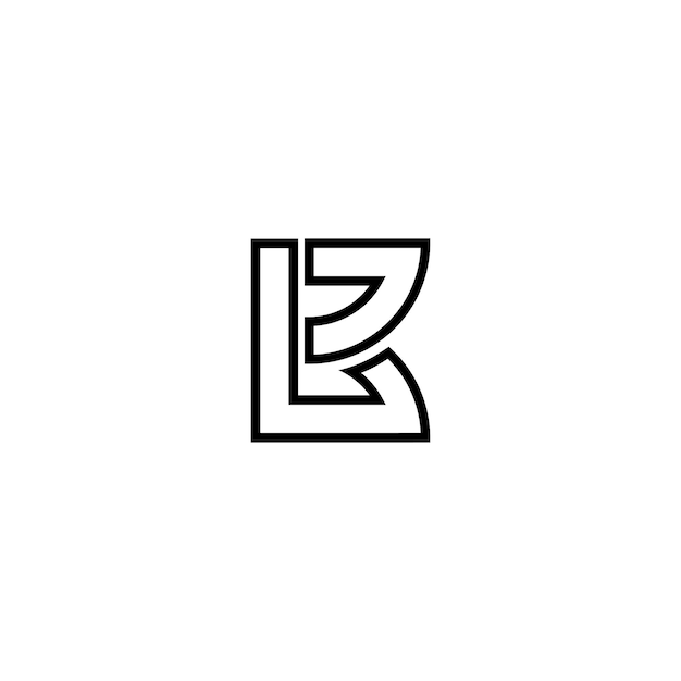 El logotipo B es una letra simple, elegante y abstracta.