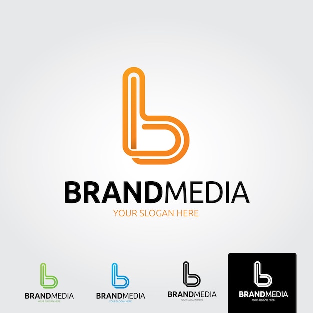 Logotipo de B Ilustración de vector de diseño de letra B Icono de monograma moderno.