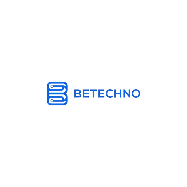 Vector logotipo de b letter technology